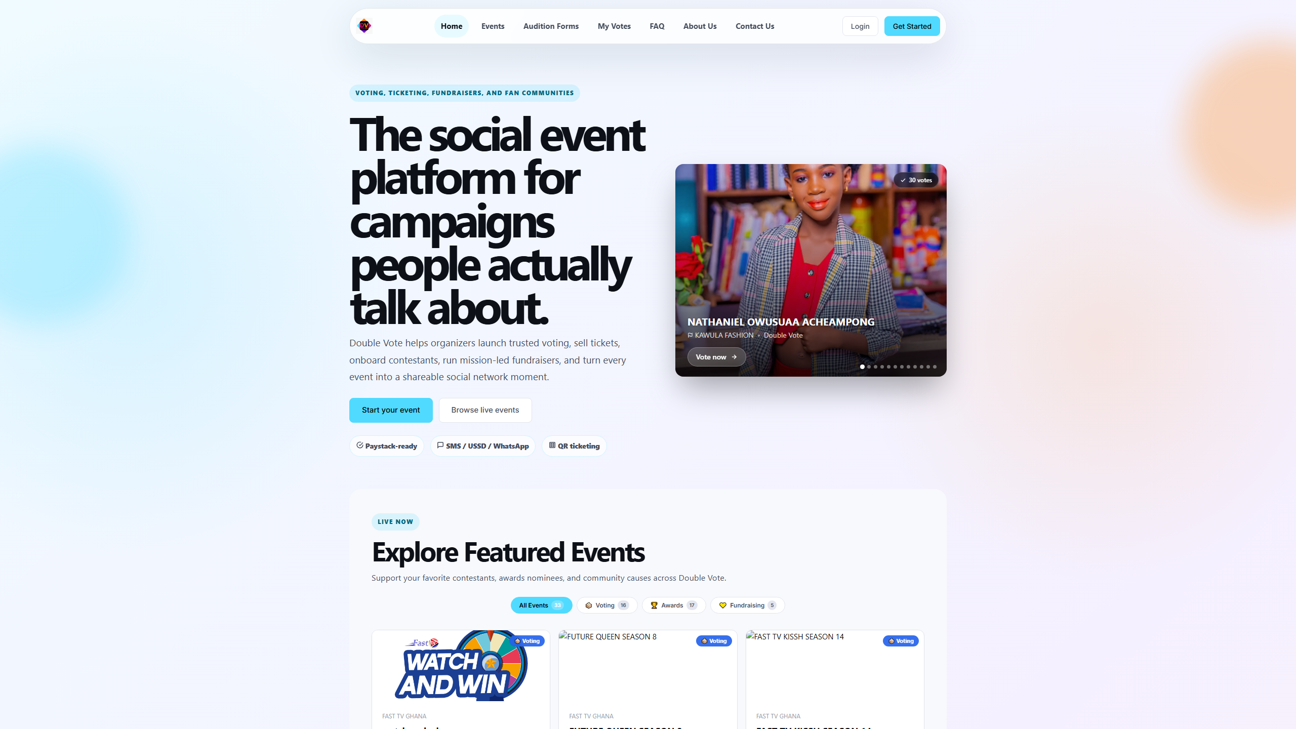 Double Vote — website preview