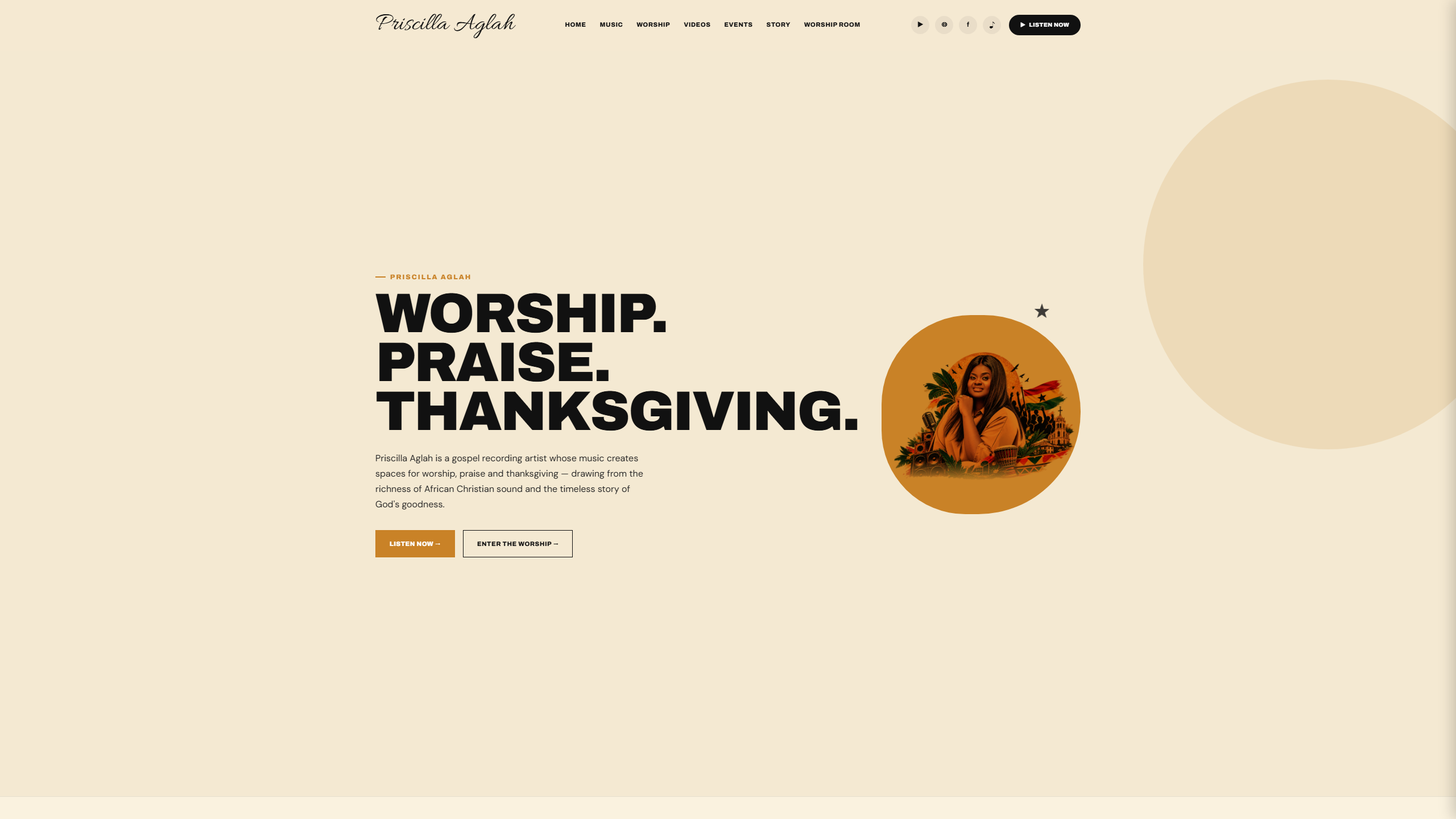 Priscilla Aglah — website preview